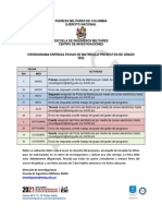 Cronograma Fichas de Matricula 2022