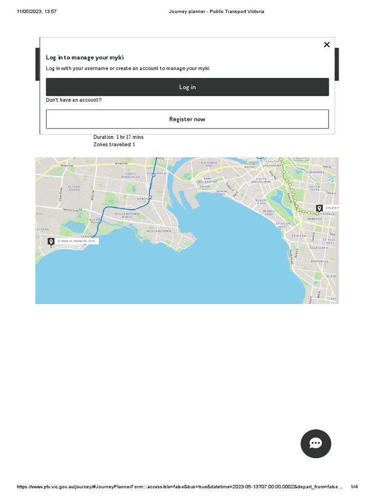 Journey Planner - Public Transport Victoria | PDF | Transport | Public ...