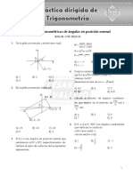 Razones trigonométricas de ángulos y resolución de problemas