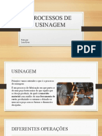 Processos de usinagem: torneamento, fresamento e retificação