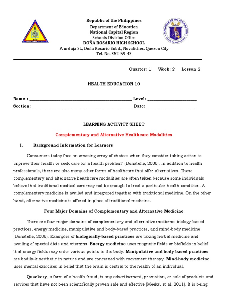 Las Week 2 Health | PDF
