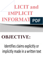 Explicit and Implicit