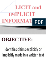 Explicit vs Implicit Info: Recognizing What's Said & Unsaid