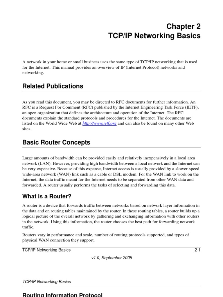 TCP/IP Networking Basics: Related Publications | PDF | Ip Address ...