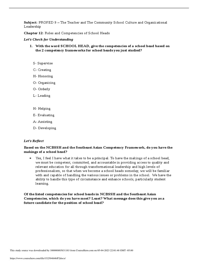 Let s check for understanding pdf leadership strategic planning