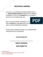 Constancia Laboral Cerrajeria Euro