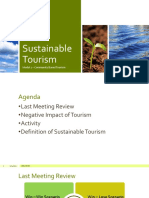 2nd Meeting - Sustainable Tourism