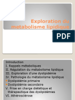 Exploration du metabolisme lipidique