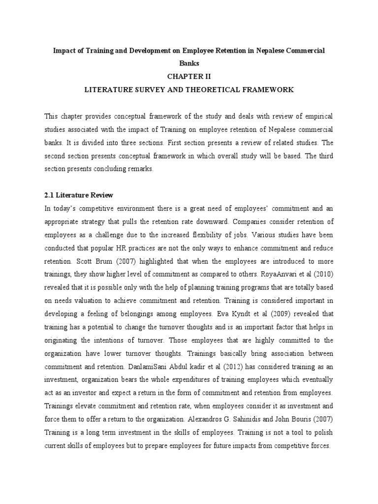 Impact of Training and Development On Employee Retention in Nepalese ...
