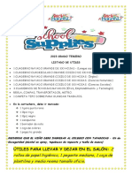 Lista de Utiles Año 2023 Grado Tercero