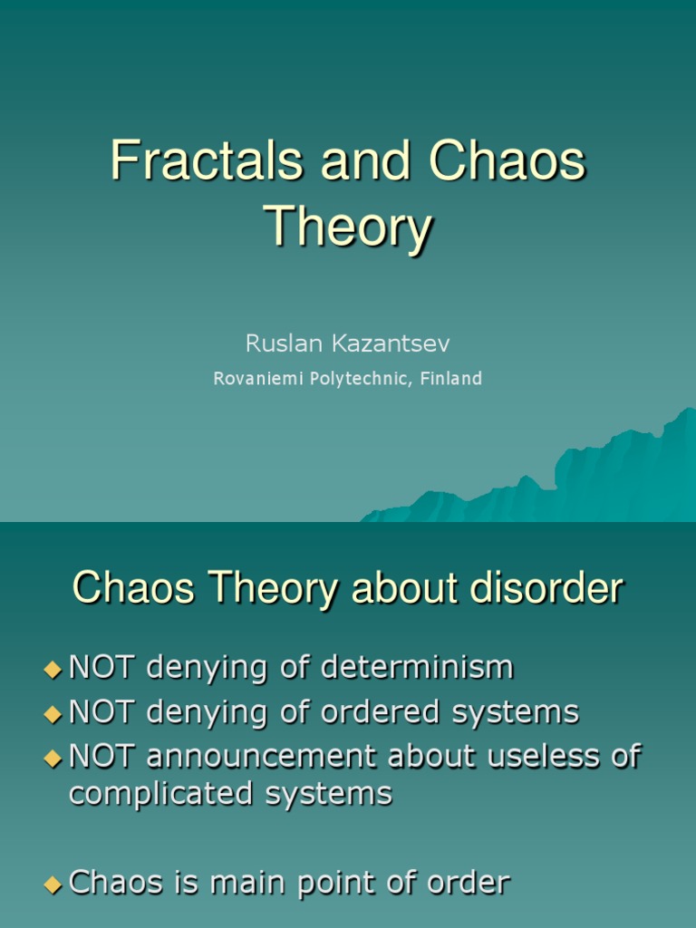 Fractals And Chaos Theoryies Pdf Fractal Chaos Theory