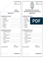 Contoh Formulir Pendaftaran Anggota