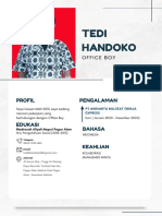 Profil Teddi Handoko Office Boy Pagar Alam