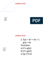 Latihan Soal: 1. F (X) 2x + 5 G (X) 3 X Tentukan: A) (F o G) (X) B) (F o G) (3) B) (G o F) (X)