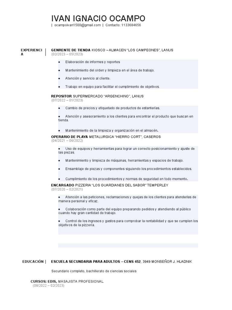 Ivan Ignacio Ocampo CV PDF