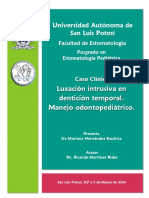 Caso Clínico Luxacion Intrusiva