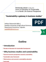 2011, NOVA Seminar, Sustainability A Gateway in Business Studies