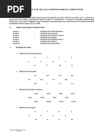 Revised Damath Guidelines 2019