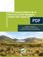 El Constante Problema de La Tierra en El Gran Sumapaz Desde 1821 Hasta 2018