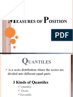 Measures of Position: Quantiles, Quartiles, Deciles and Percentiles
