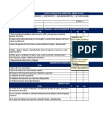 Lista de Chequeo Orden y Aseo Servicio de Cirugía