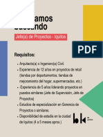 Te Estamos Buscando: Jefe (A) de Proyectos - Iquitos