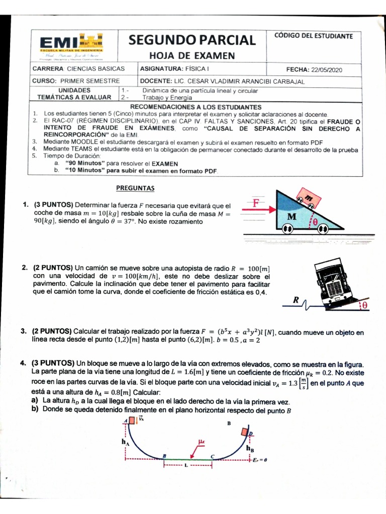 Solucionario Del Examen Segundo Parcial | PDF