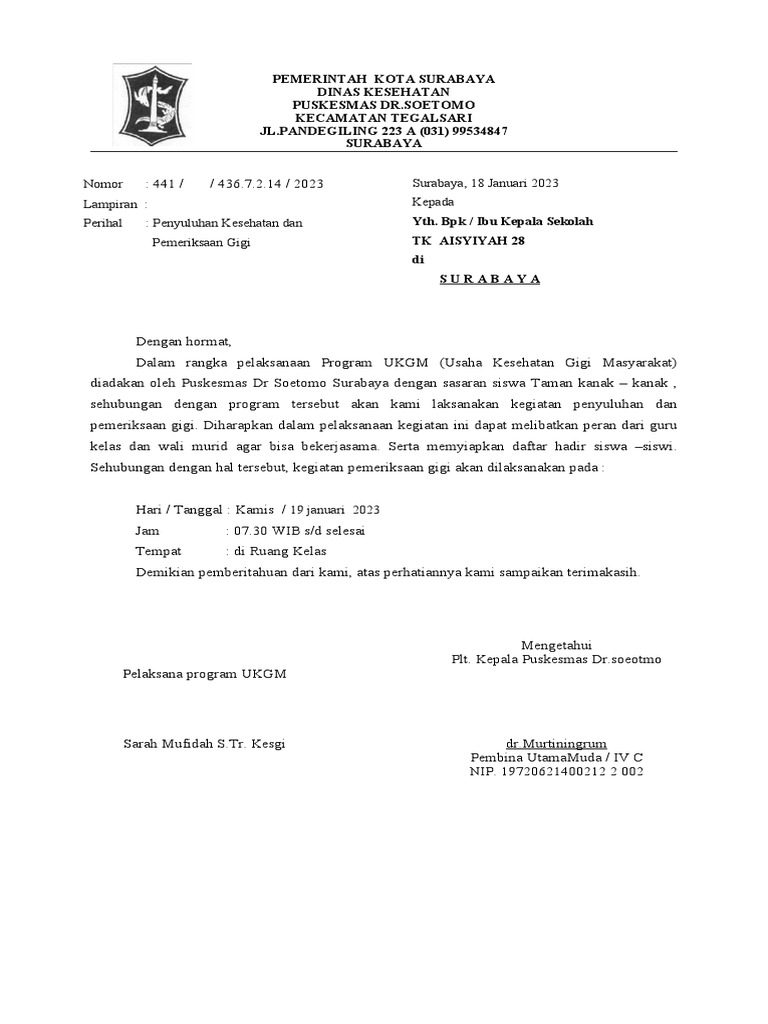 Surat Undangan 2023 | PDF