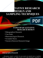 Qualitative Research Design and