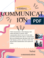 Verbal: Communicat ION