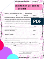 Acta de Conformación de Comité de Aula