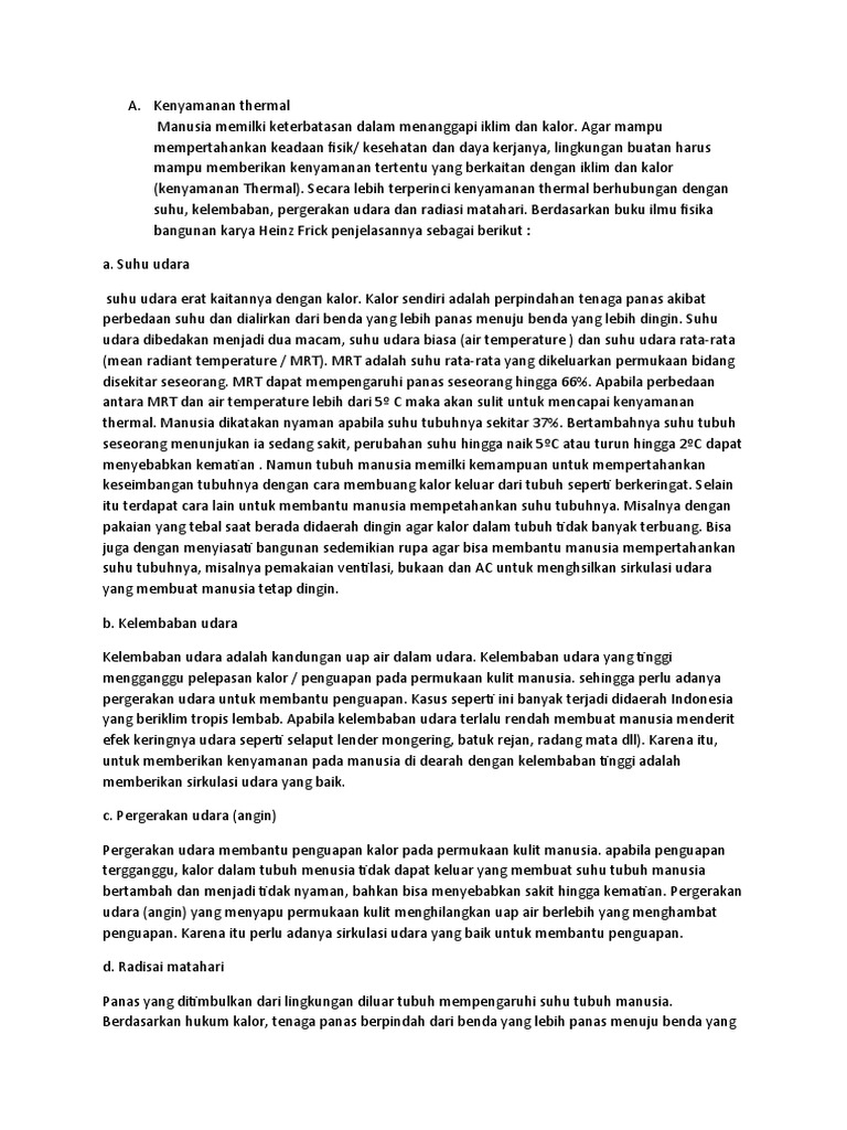 Fisika Bangunan Kenyamanan Termal Visual Audial Pdf