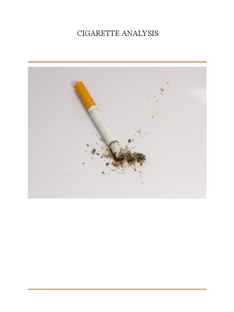 Cigarette Nicotine Analysis Project | PDF | Tobacco | Nicotine