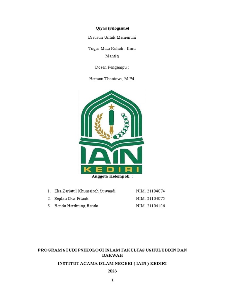 Pengantar Qiyas dalam Ilmu Mantiq | PDF