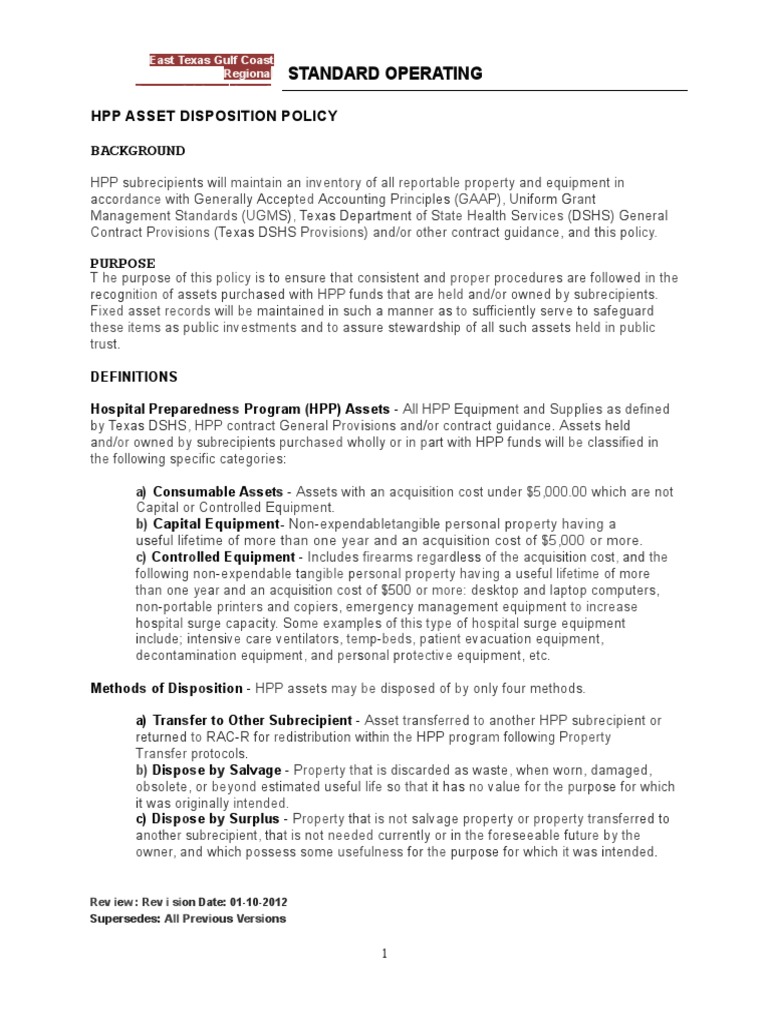 Standard Operating Procedure - PDF | PDF | Inventory | Fixed Asset