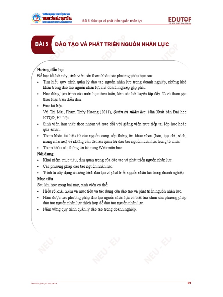 5.dao Tao Và Phat Trien Nguon Nhan Luc | PDF