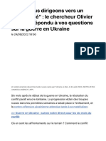 Nous Nous Dirigeons Vers Un Conflit Gelé - Le Chercheur Olivier Kempf A Répondu À Vos Questions Sur La Guerre en Ukraine