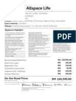 Volkswagen Tiguan Allspace Life Price Sheet West Malaysia