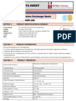 Strong Anion Exchange Resin Technical Data Sheet