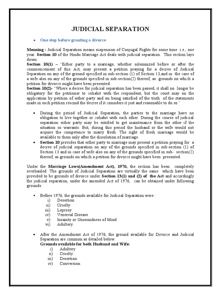 Judicial Separation PDF