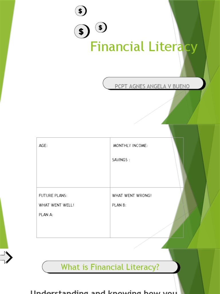 Financial Literacy Powerpoint For PNP | PDF | Wealth | Expense