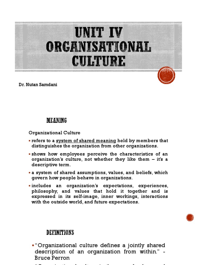 Understanding Organizational Culture | PDF | Organizational Culture ...