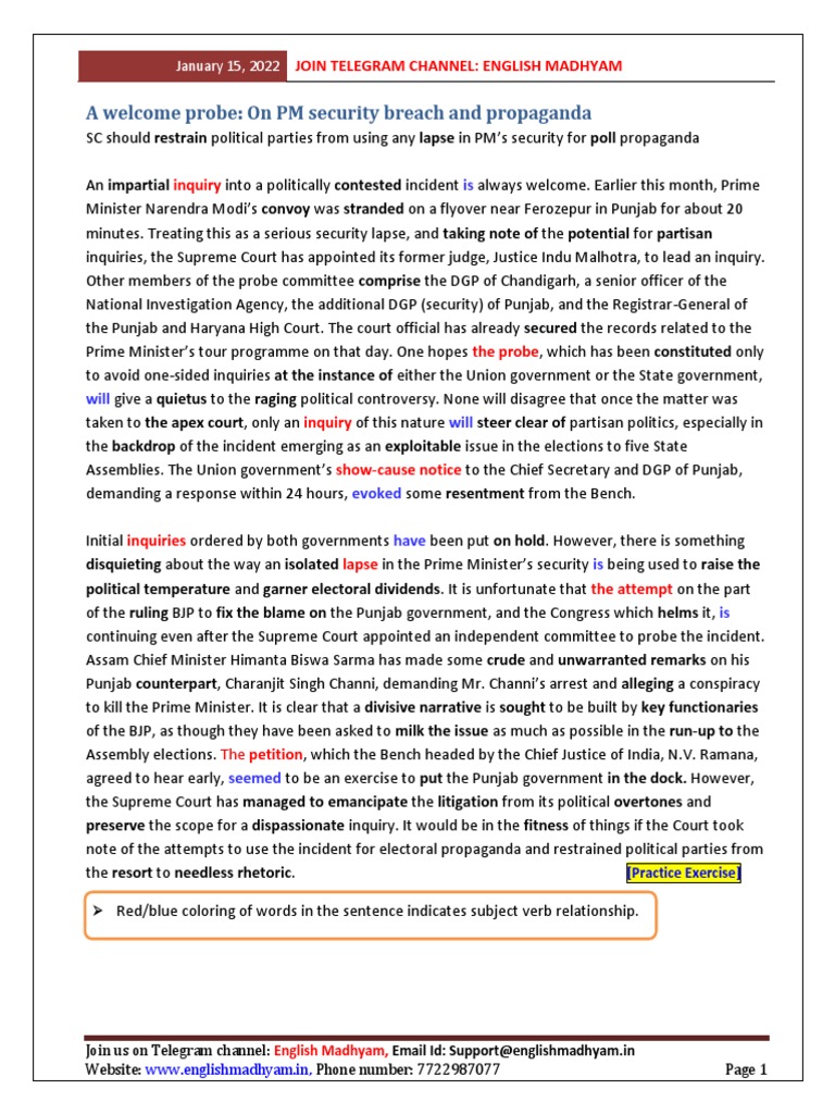 A Probe PDF Adjective Verb