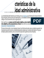 Características de La Contabilidad Administrativa