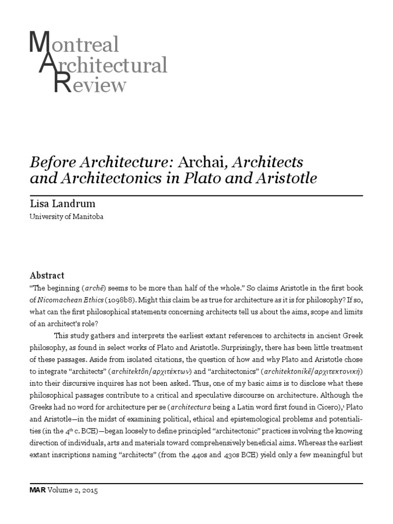 Before Architecture Archai Architects An | PDF | Socrates | Rhetoric