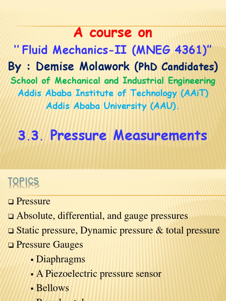 Pressure Measurement Fundamentals Exploring Common Pressure Sensors
