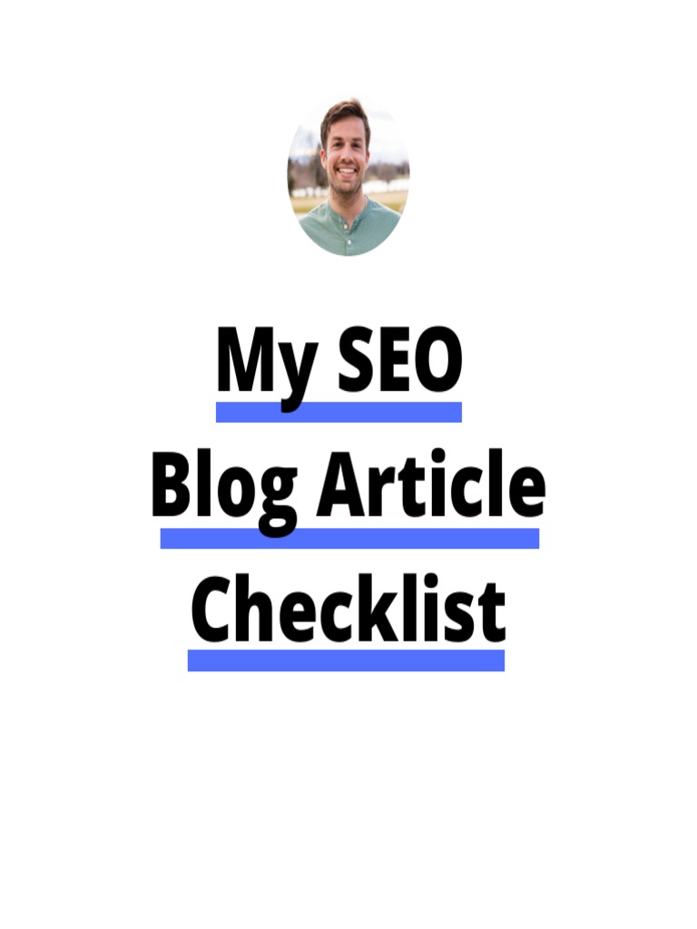 SEO Blog Optimization Guide | PDF | Search Engine Optimization ...