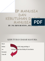 Konsep Manusia DAN Kebutuhan Dasar Manusia: By:Ns. Erni Buston., SST., M.Kes