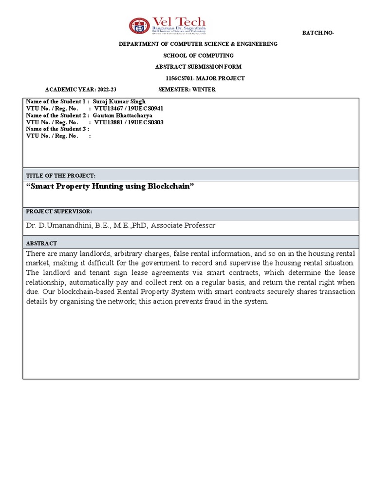 Major Project Title and Abstract Form (1) PDF