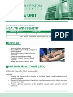 BSN Nursing Assessment of Peripheral Vascular System